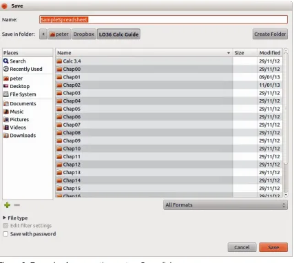 Figure 9: Example of an operating system Save dialog