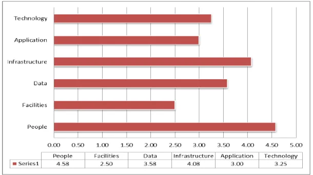 Figure 6. Graph of survey results of respondents priority sequence on IT resources. 