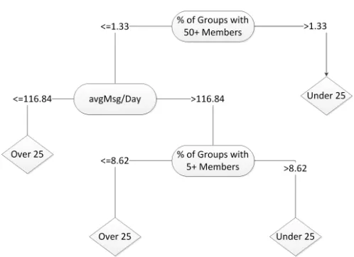 Figure 6:Decision tree predicting user age from user data