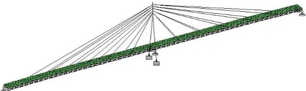 Fig. 2. 3D model of proposed bridge 