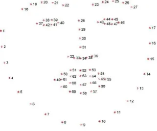 Figure 3 the full set of facial landmarks that can be detected 