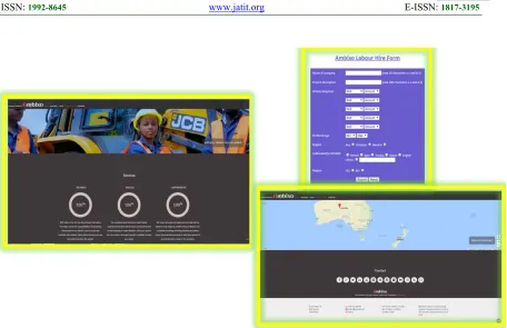 Figure 8: Skilled labour recruiting interface 