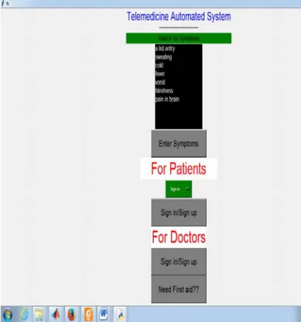 Figure 1. Simulation Of The Telemedicine Software 