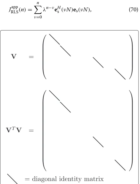 Fig. 7 Exemplary structure of the matrices V and VTV for L = 3, M = 2