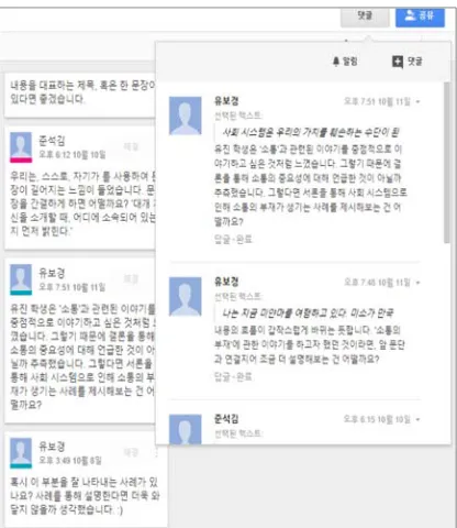 Figure 5: Online Cooperative Writing Activity Using the Course Discussion Board 