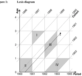 Figure 1:Lexis diagram