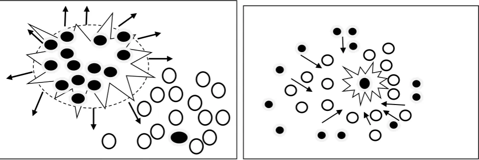 Fig. 3 (a) Source Congestion and (b) Sink Congestion. 