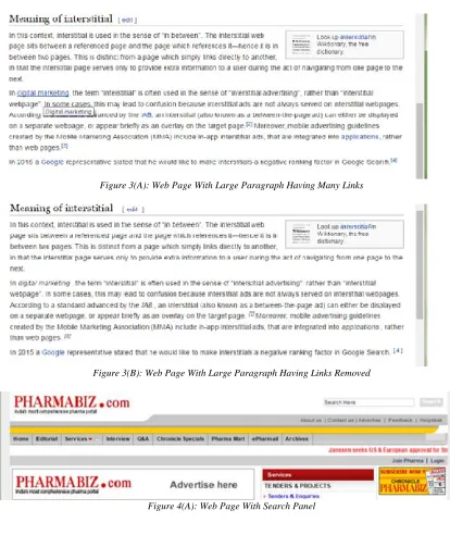 Figure 4(A): Web Page With Search Panel 