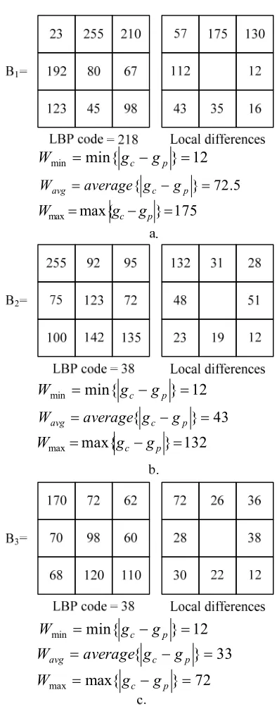 Figure 4: Local different magnitude between the central 
