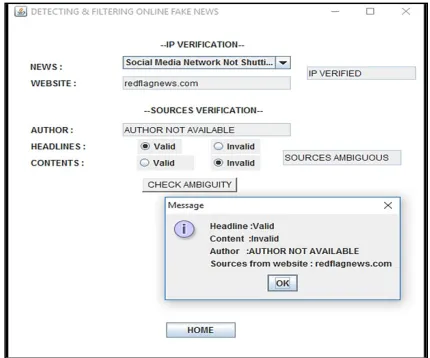 Figure 6: Sources Verification page 