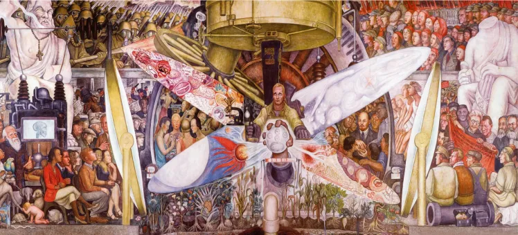 Figure 1. Diego Rivera’s Man, Controller of the Universe (1934) as displayed at the Palacio de Bellas Artes, Mexico City