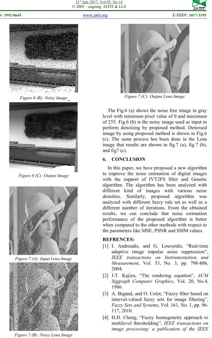 Figure 7 (B): Noisy Lena Image 