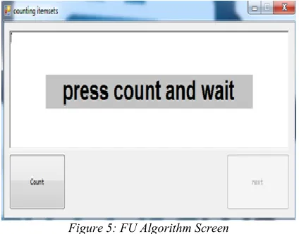 Figure 5: FU Algorithm Screen 