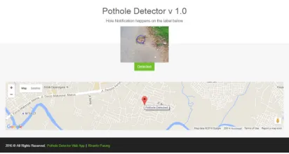 Figure 10: Pothole detection results by increasing αroad that has same visual characteristic with the potholes would be pointed more upward, but objects outside the  ≈ 90°