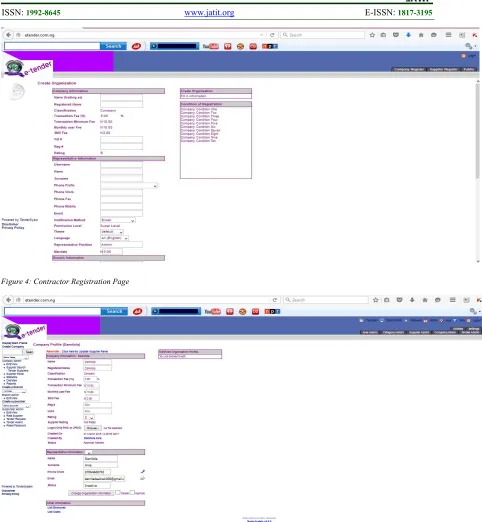 Figure 4: Contractor Registration Page 