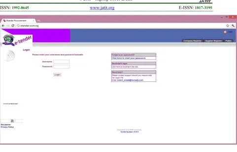 Figure 6: Login Page for downloading and re-submission of contract documents 