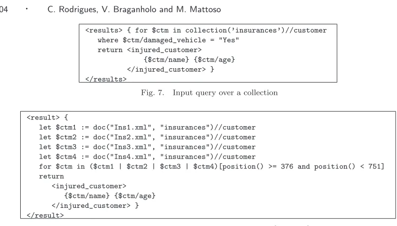 Fig. 7.Input query over a collection