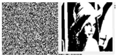 Figure 5: Encrypted and Decrypted Image with rule 33 
