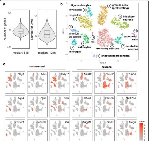 Fig. 4 Sorted, fixed mouse brain cells allow identification of distinct neural and non-neural cell types
