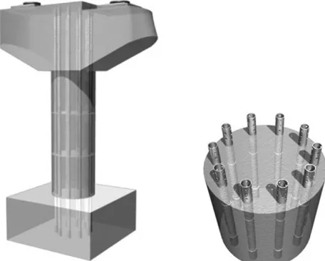 Fig. 15 Developed precast segmental prestressed concretebridge columns with a shear resistant connectingstructure (Kim et al