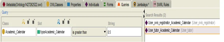 Figure 2. Request "Academic Calendar" 