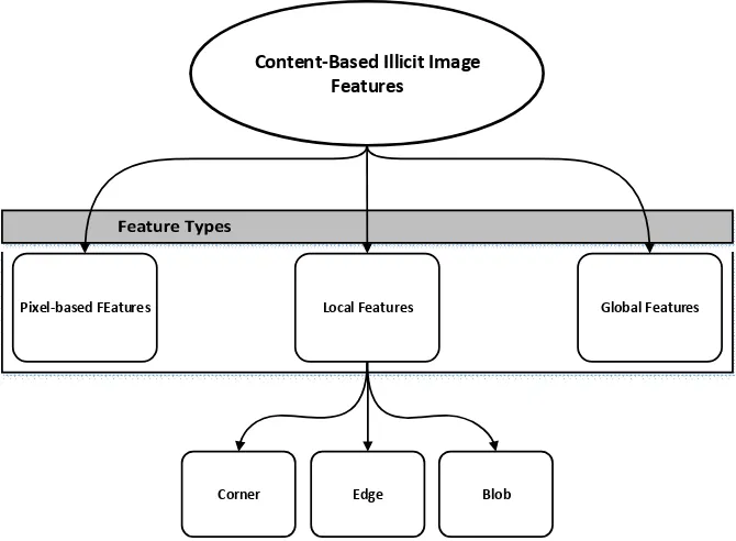 Figure 1: Different Types Of Features In Content-Based Illicit Image Detection 