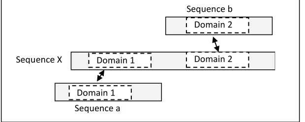 Figure 1: Example Of A Multi-Domain Sequence, Sequence 'X' Is A Multi-Domain Sequence For Sequences 'A' And 'B' 