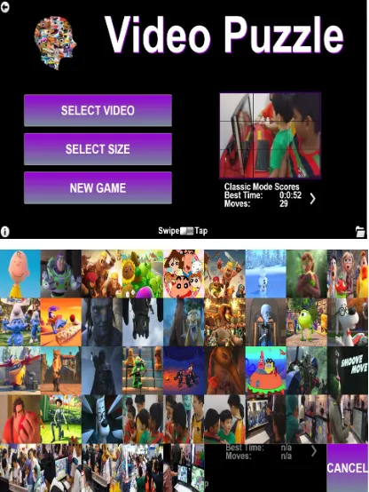 Figure 1: Interactive Video Puzzle Prototype 
