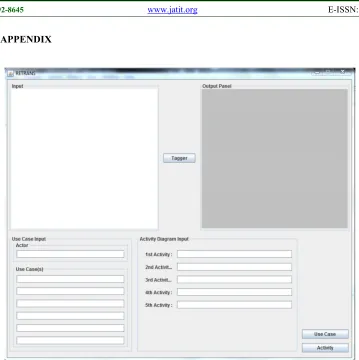 Figure 2.0 - User Interface For RETRANS Tool  