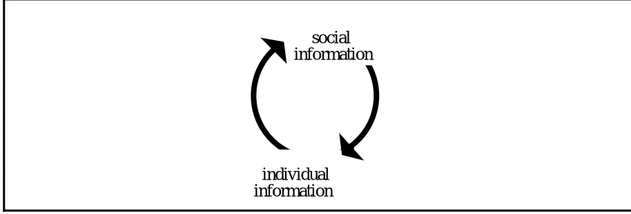 Fig. 9: Self-organisation in social systems: The dialectical relationship of individual and social information 