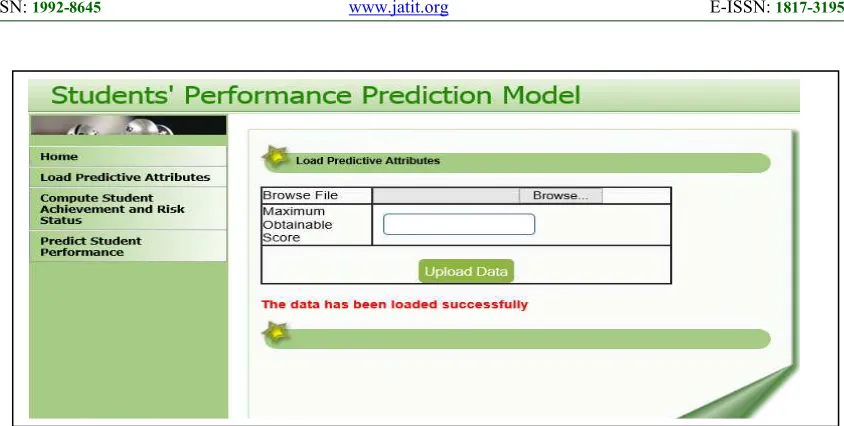 Table 2: Format Of The Uploaded Predictive Attributes  
