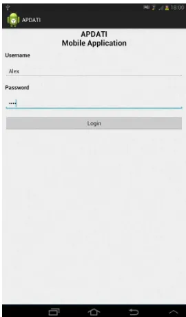 Figure 8: Login Menu In Mobile App 