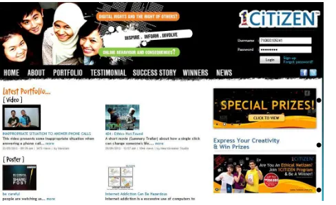 Figure 1 : The 1CITIZEN Portal 