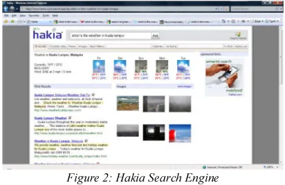 Figure 2: Hakia Search Engine 