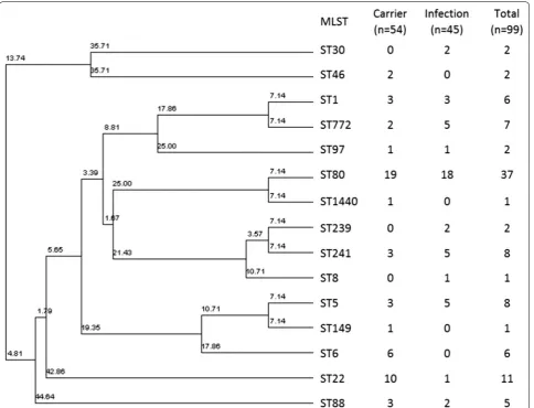Table 3 Prevalence of PVL among the MRSA isolates from infection sites