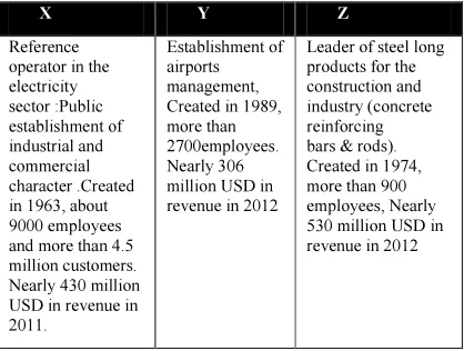 Table 2: The Organizations Studied 