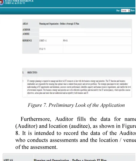 Figure 9. Form of COBIT 4.1 