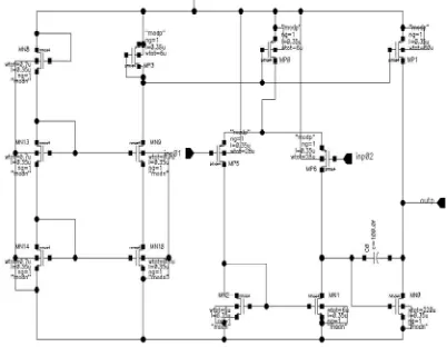 Figure 7:  Basic CMOS Operational Transconductance Amplifier (OTA)  