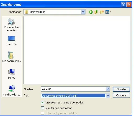 cuadro de diálogo  Opciones PDF, consiste simplemente en pulsar el botón  Exportar directamente  como  PDF de  la  barra  de  funciones  y,  como  en  el  caso  anterior, 