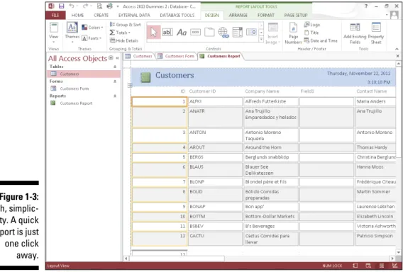 Figure 1-3:  Ah,  simplic-ity. A quick  report is just  one click  away.