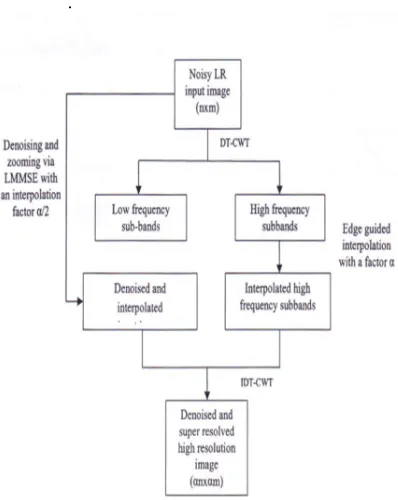 Figure 3: Block Diagram of the Proposed Denoising and Resolution Enhancement Technique 