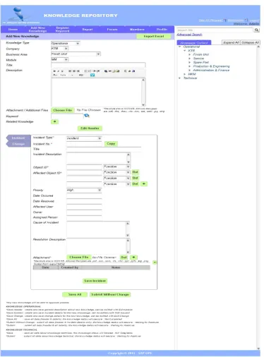Figure 4 Add New Knowledge – Operational 