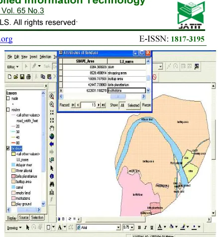 Figure 3: VB environment in the GIS software, ArcInfo 