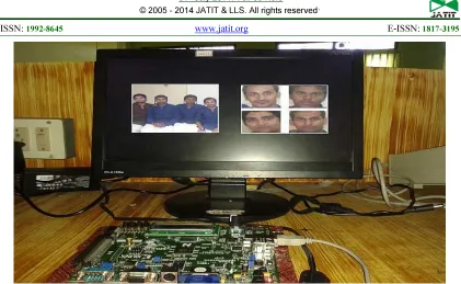 Figure 10: Real Setup using FPGA for  Face Detection   