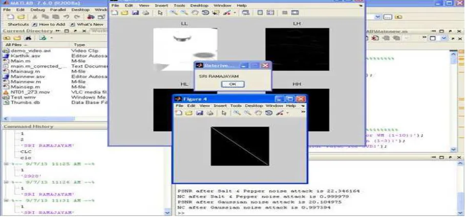 Figure 6 MATLAB Results Of Extracted Original Message  