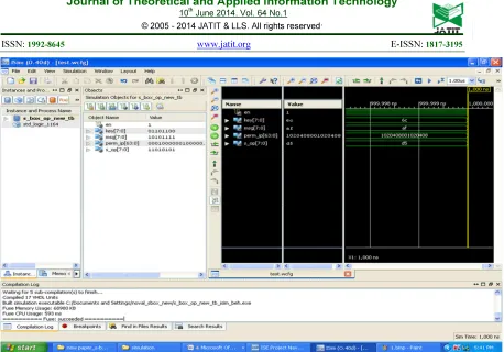 Table 3: Simulation Result Of Proposed S-Box Output With Symmetrical Between Key Bytes And Message Bytes 