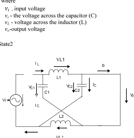 Figure 4 Equivalent circuit of state 2 (S1 is off and S2 is 