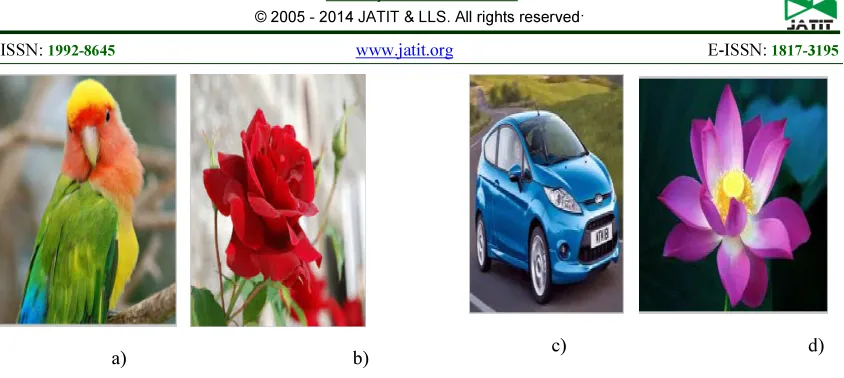 Figure 9:Reconstructed Image using PSO  a)Parrot, b)Rose, c)Car, d)Flower 