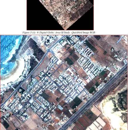 Figure 3 (A): ® Digital Globe: Area Of Study –Quickbird Image RGB– 