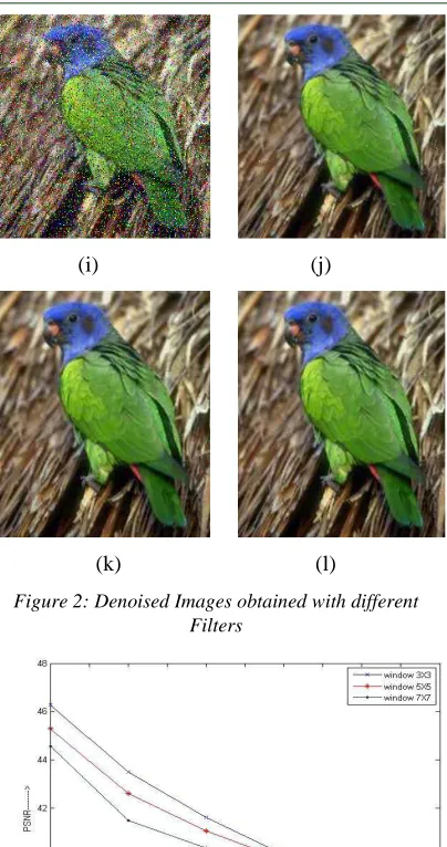 Figure 2: Denoised Images obtained with different Filters 